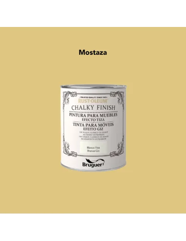 Pintura Color Chalky Rustoleum Decorativa al Agua Bruguer Mostaza
