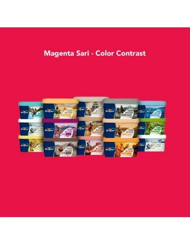 Pintura Color Ecológica Bruguer Colores Del Mundo Magenta Sari - Color Contrast