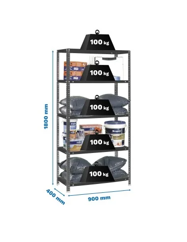 Estantería Metálica Comfort 5/400 Antracita