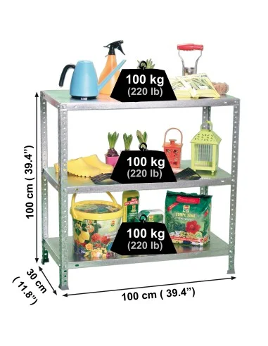 Estantería Metálica Comfort Plus 3/300 1000 Galvanizado