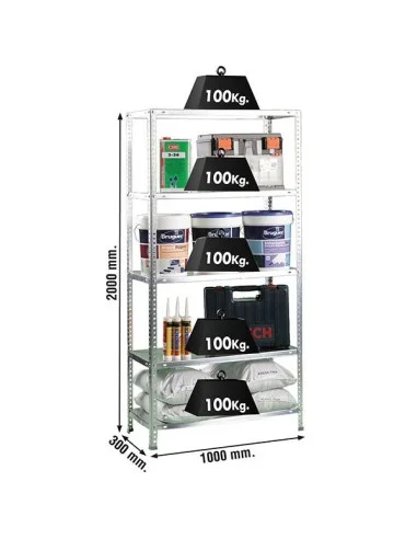 Estantería Metálica Comfort Plus 5/300 Galvanizado