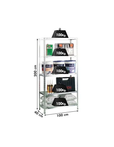 Estantería Metálica Comfort Plus 5/400 Galvanizado
