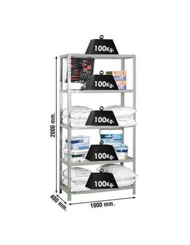 Estantería Metálica Comfort Plus 5/400 Gris
