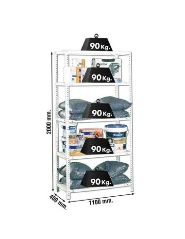 Estantería Metálica Comfort Superplus 5/400 Blanco