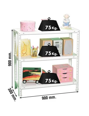 Estantería Metálica Advantage 3/300 Blanco