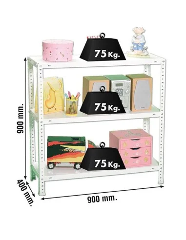 Estantería Metálica Advantage 3/400 Blanco