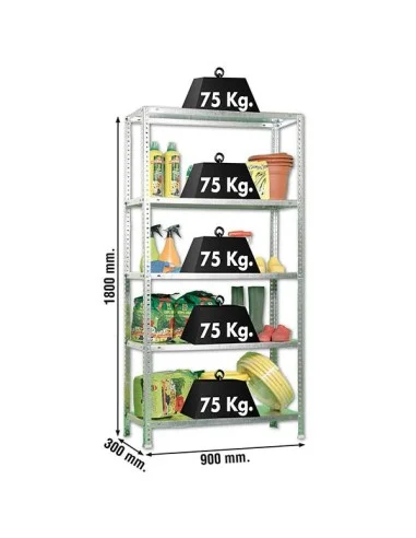 Estantería Metálica Advantage 5/300 Galvanizado