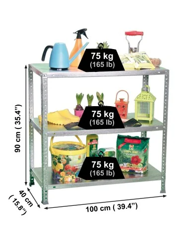 Estantería Metálica Advantage Plus 3/400 900 Galvanizado