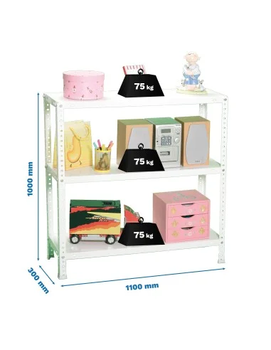 Estantería Metálica Advantage Superplus 3/300 1000 Blanco