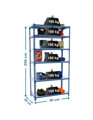 Estantería Metálica Simonclick 6/400 Azul/Galva