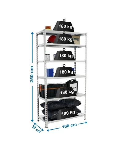 Estantería Metálica Simonclick Plus 6/500 Galva/Galva