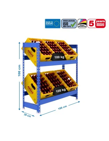 Estantería Metálica Simonbottle 2-1000X1000X300 Azul