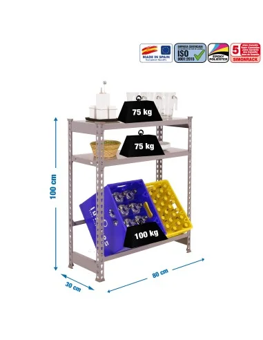 Botellero Metálico Simonbottle Shelf 1-2- 1000X800X300 Gris/Gris