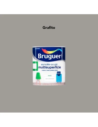 Esmalte Color Bruguer Acrylic Mate al Agua Grafito