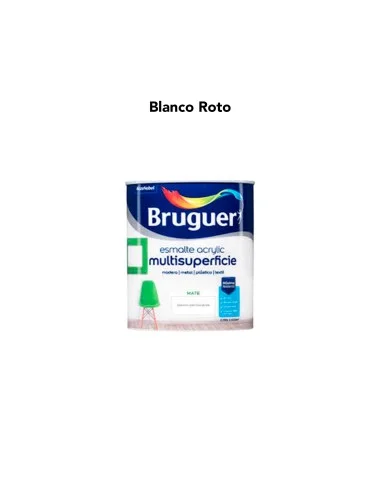 Esmalte Color Bruguer Acrylic Mate al Agua Blanco roto