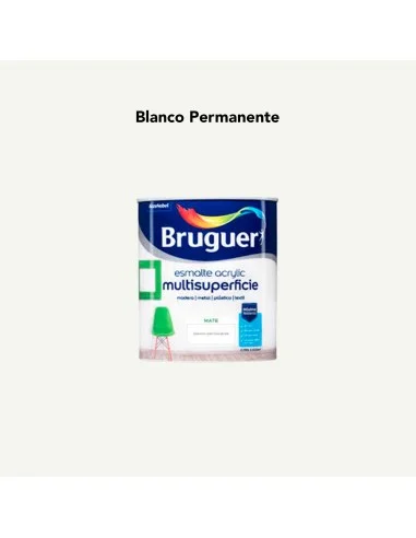 Esmalte Color Bruguer Acrylic Mate al Agua Blanco permanente