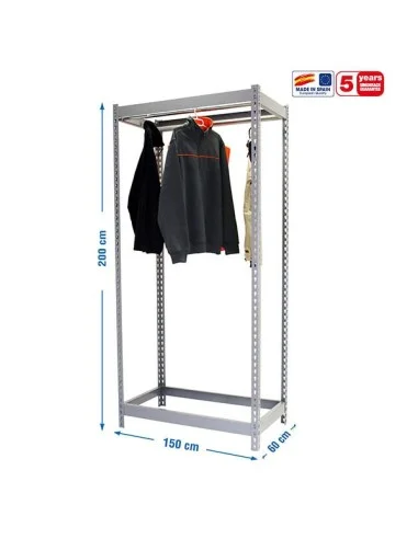 Estantería Metálica Simonclothing For. Single 2/201560 Gris