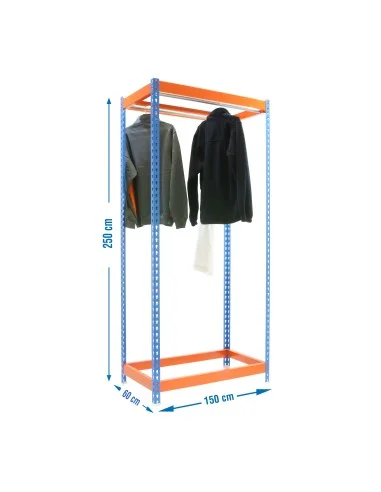 Estantería Metálica Simonclothing For. Single 2/251560 Azul/Naranj