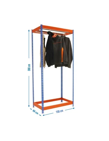 Estantería Metálica Simonclothing For. Single 3/301560 Azul/Naranj