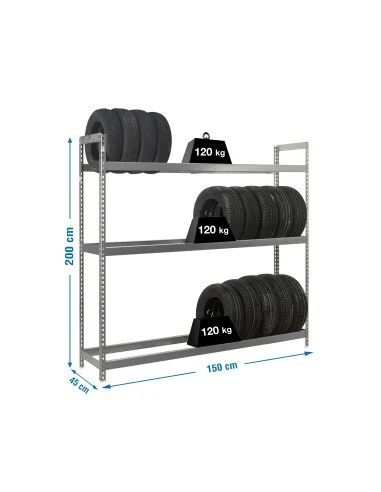 Estantería Metálica Autoforte 1504-3 Galvanizado