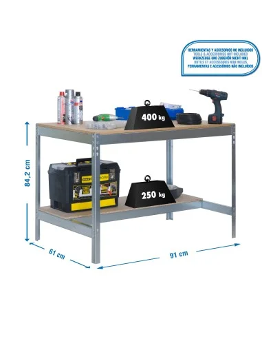 Banco De Trabajo Simonwork Bt0 900X600 Galva/Madera