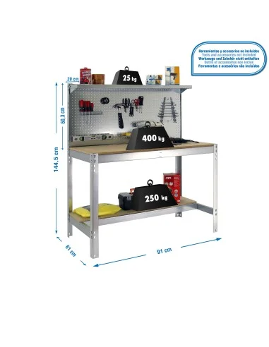 Banco De Trabajo Simonwork Bt3 900 Galva/Madera