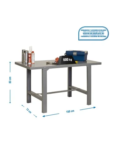 Banco De Trabajo Simonwork Bt6L Metal 1500 Gris