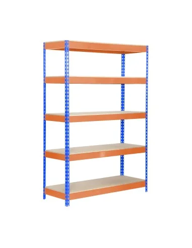 Estantería Metálica Bricoforte 1204-4 Chipboard Galva/Madera