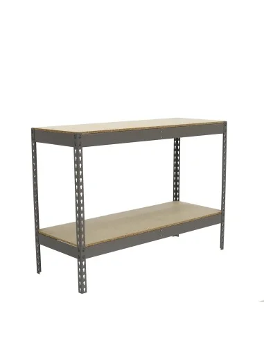 Estantería Metálica Ecoforte 1507-2 Chipboard 900 Gris/Madera