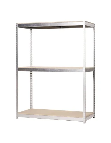 Estantería Metálica Ecoforte 1804-3 Chipboard Galva/Madera