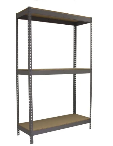 Estantería Metálica Ecoforte 1804-3 Chipboard Gris/Madera