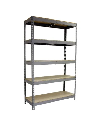 Estantería Metálica Ecoforte 1804-5 Chipboard Gris/Madera