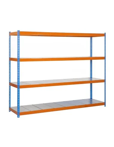 Estantería Metálica Ecoforte 1206-4 Metal Azul/Naranja/Galva