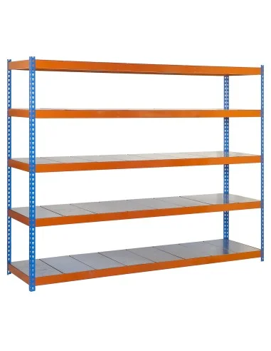 Estantería Metálica Ecoforte 1204-5 Metal Azul/Naranja/Galva