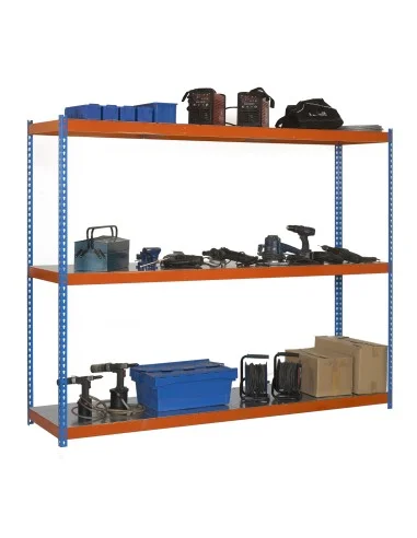Estantería Metálica Ecoforte 1207-3 Metal Azul/Naranja/Galva