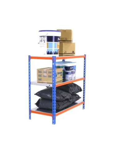 Estantería Metálica Simonclick Plus 3/400 900 Azul/Naranja/Galva
