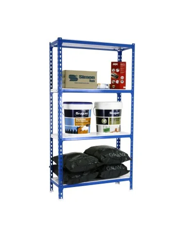 Estantería Metálica Simonclick Mini 4/400 1500 Azul/Blanco