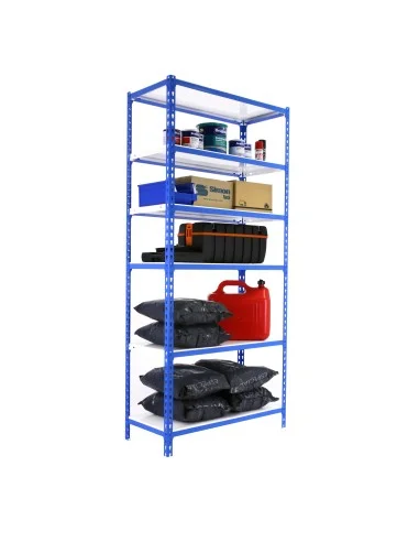 Estantería Metálica Simonclick Mini 6/400 Azul/Blanco
