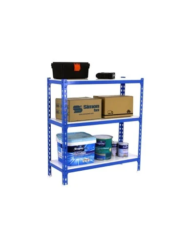 Estantería Metálica Simonclick Superplus 3/400 900 Azul/Blanco