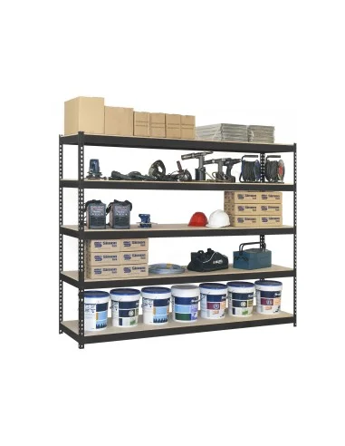 Estantería Metálica Ecoforte 1507-5 Chipboard 2500 Antracita/Mad