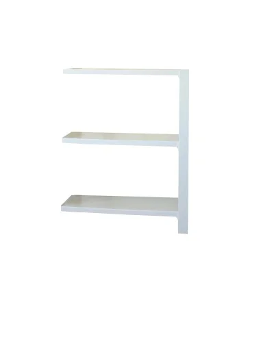 Estantería Metálica Officlick 3/300 Wood A.M. Blanco/Blanco