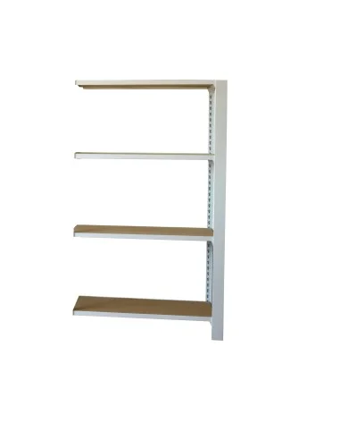 Estantería Metálica Officlick 4/400 Wood A.M. Blanco/Mdf