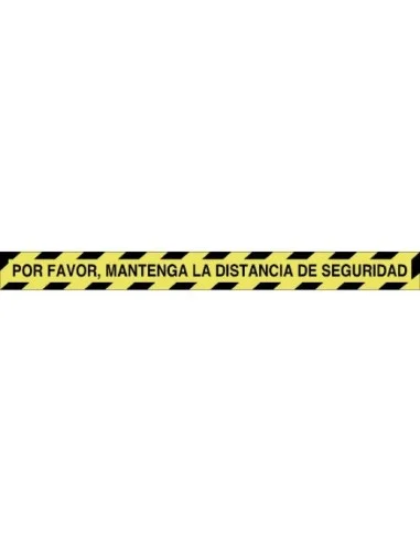 Señal informativa adhesiva 10080 | 1000 x 90 mm | PVC | Amarillo/Negro