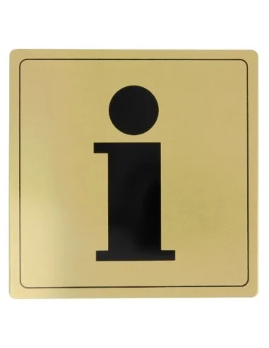 Placa símbolo 104 | 140 x 140 mm | Aluminio | Oro