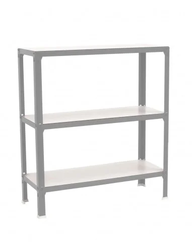 Estantería Metálica Simonhome Click Wood Mini 3/300 Gris/Mdf