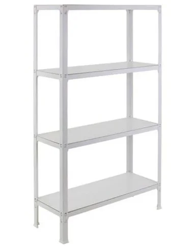 Estantería Metálica Simonhome Click Wood Mini 4/300 Blanco/Blanco