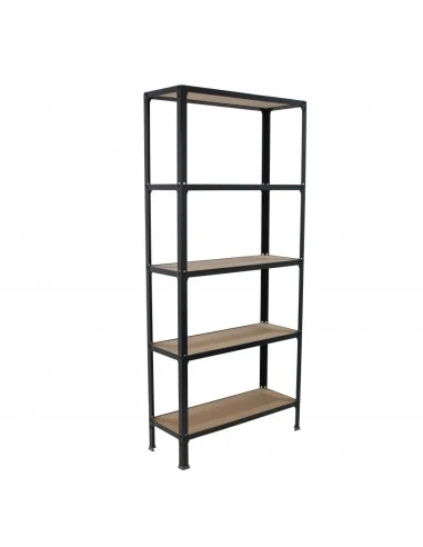 Estantería Metálica Simonhome Click Wood Mini 5/300 Antracita/Mdf