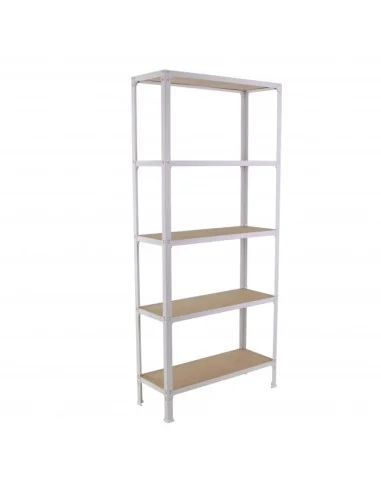 Estantería Metálica Simonhome Click Wood Plus 5/300 Blanco/Mdf