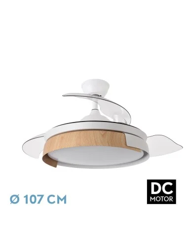 Ventilador Dc Provenza Blanco/Haya 72 W