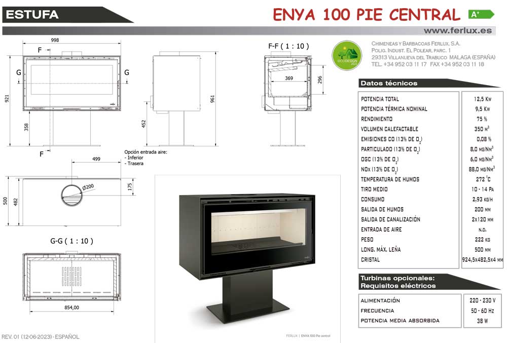 FT Ferlux Enya 100 pie central